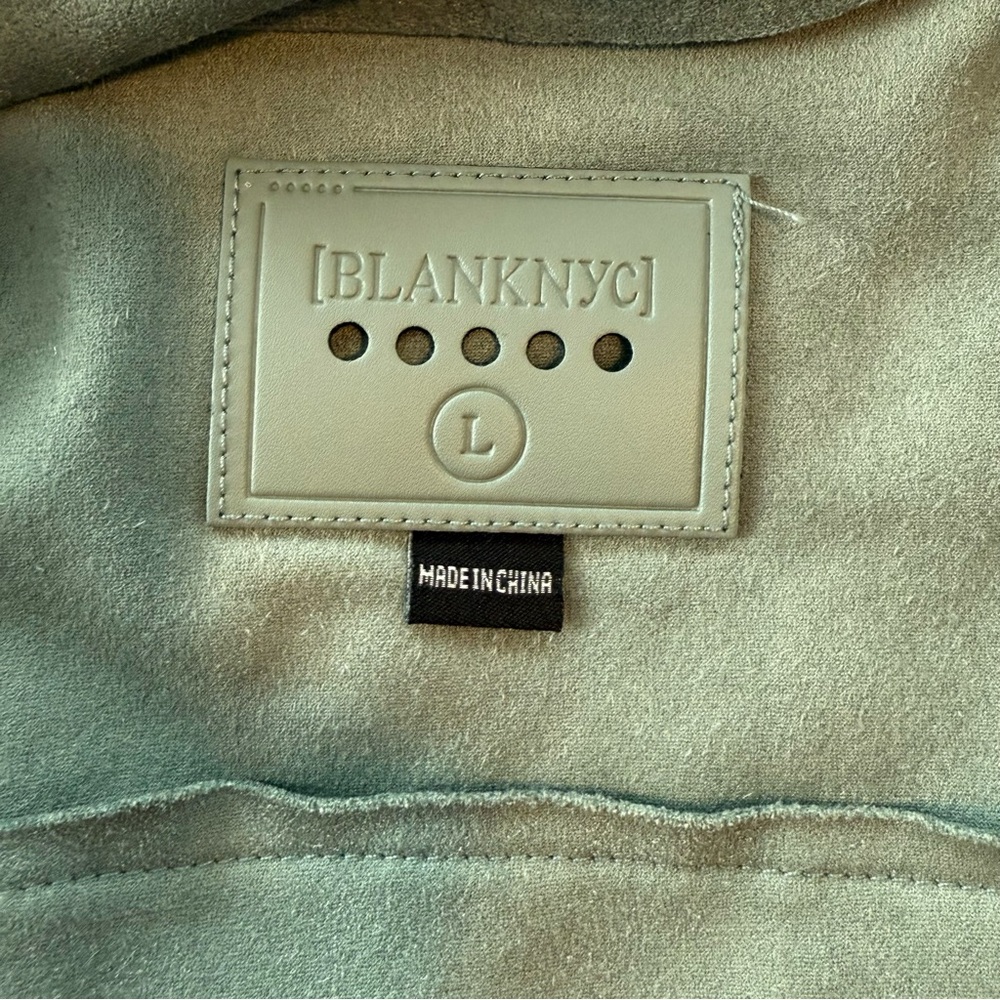 Blank NYC Suede Moto Jacket - Sage Green - Picture 5 of 10